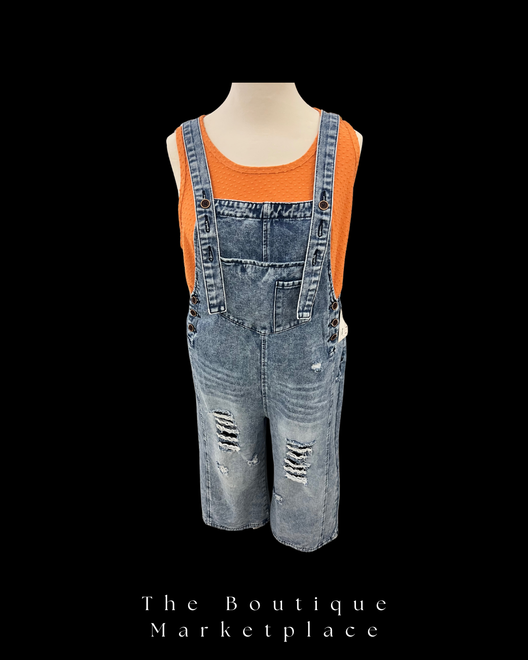 Ribbed Cut Overalls